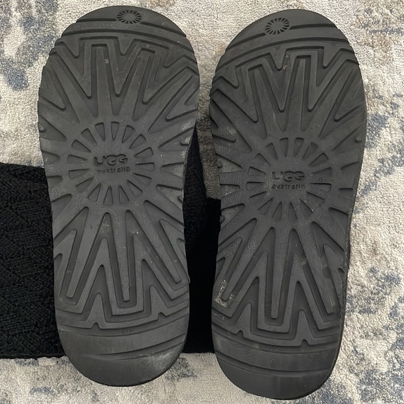 UGG Classic Tall Marquis Knit Black Womens Boots Size 9 - Picture 6 of 10